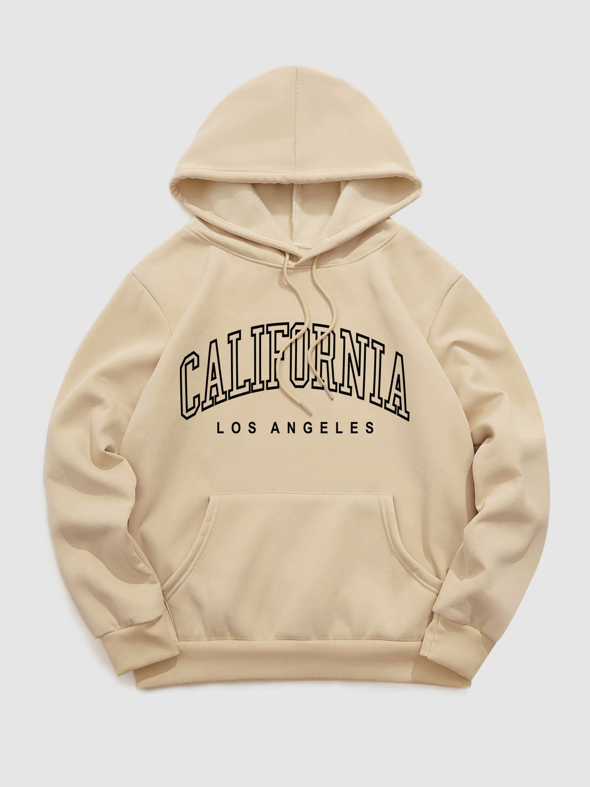 Men's "CALIFORNIA" velvet printed letter hoodie