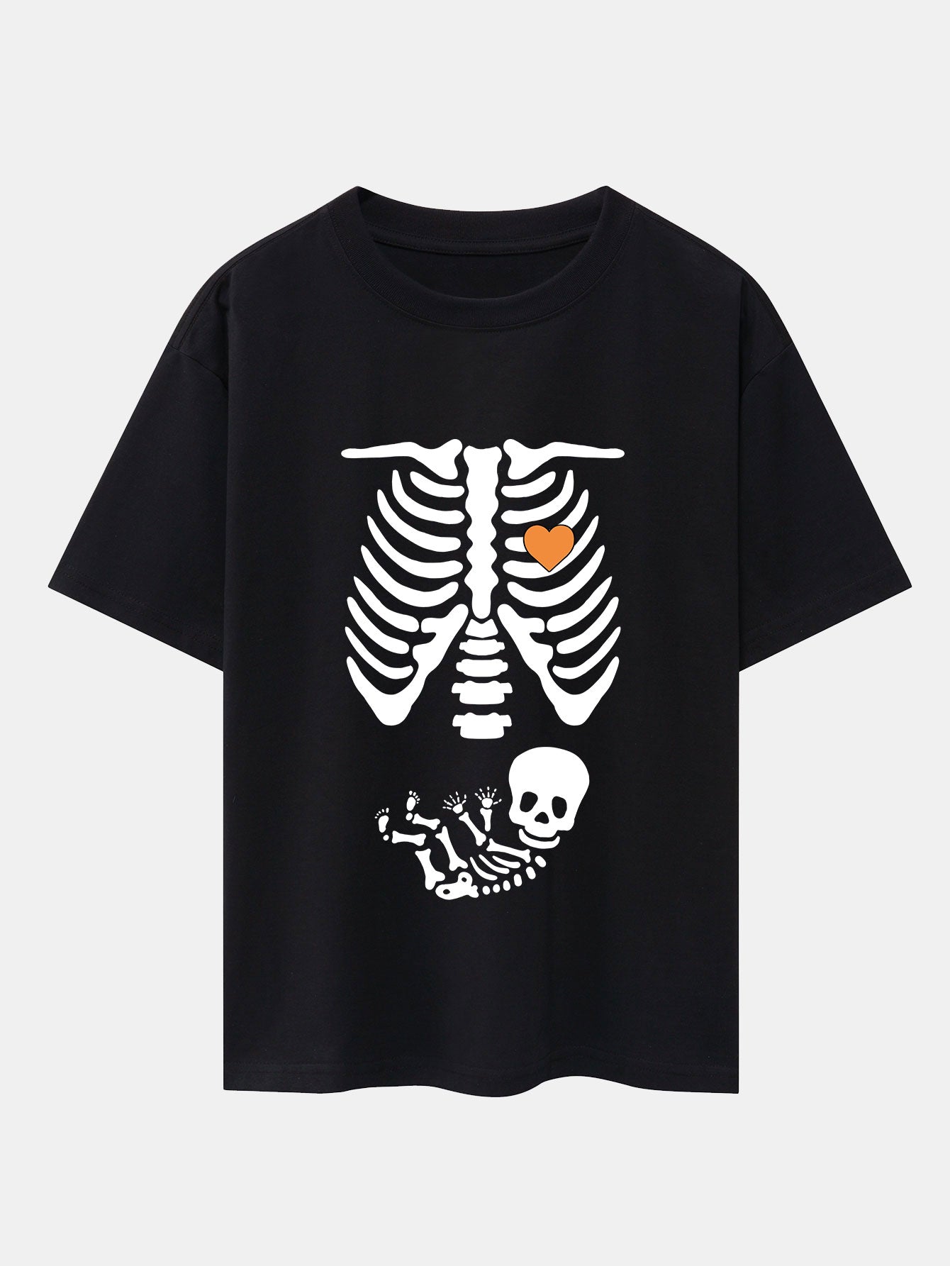 Funny Skeleton Baby Drop Shoulder Oversize T-Shirt