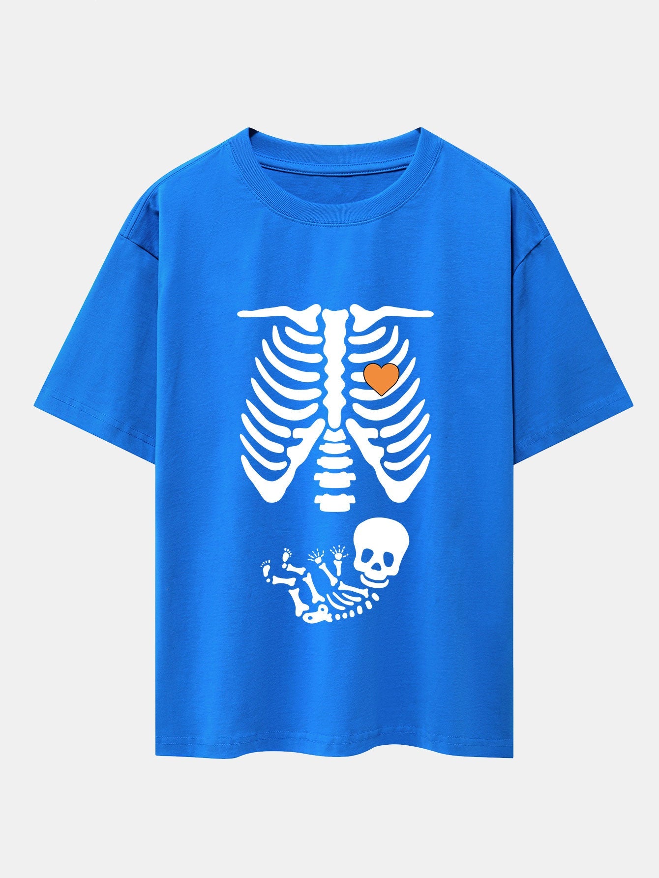 Funny Skeleton Baby Drop Shoulder Oversize T-Shirt