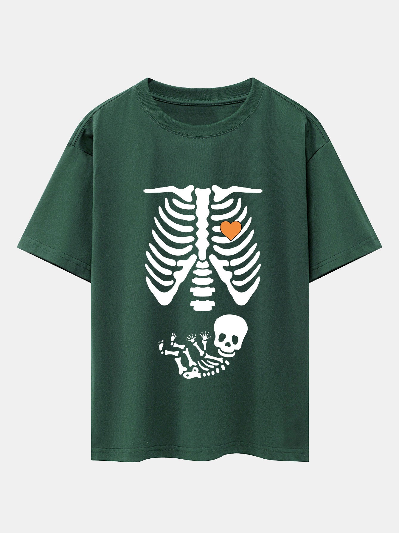 Funny Skeleton Baby Drop Shoulder Oversize T-Shirt