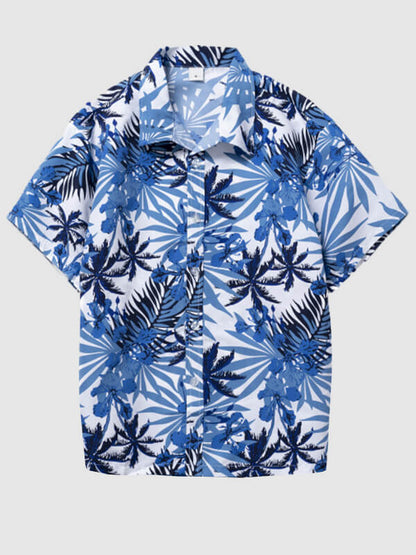 Men's Hawaiian Print Casual Resort Style Short Sleeve Shirt