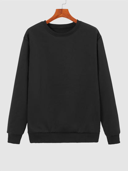 Men's Fleece Lined Basic Crewneck Pullover Sweatshirt