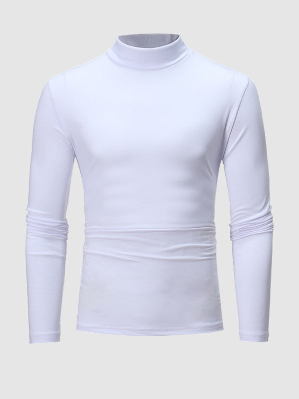 Unisex Solid Color Lightweight Fleece Skin-friendly Basic Pullover T-shirt