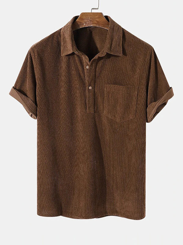 Men's Corduroy Short Sleeve Shirt