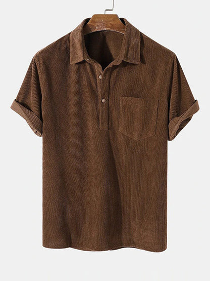 Men's Corduroy Short Sleeve Shirt