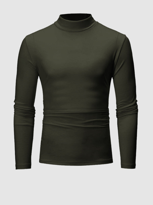 Unisex Solid Color Lightweight Fleece Skin-friendly Basic Pullover T-shirt