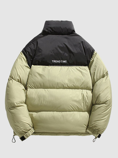 Men's Two-color stand collar zipper Ultralight Down Jacket