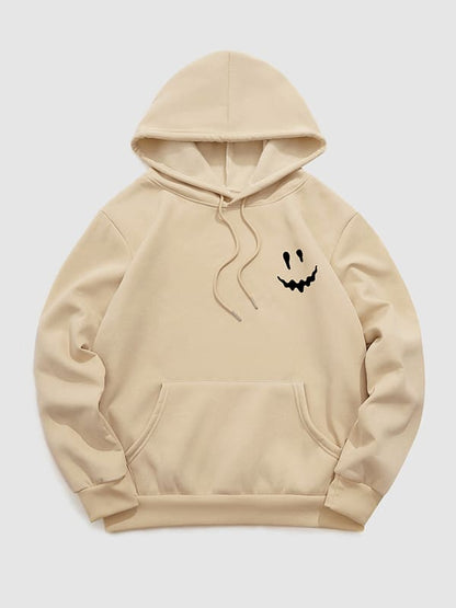 Men's Smiley Print Casual Hoodie