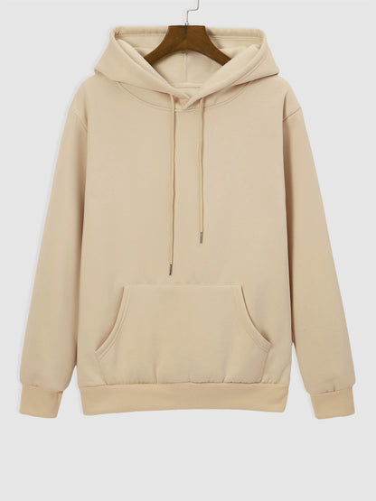 Men's Fleece Lined Drawstring Hoodie