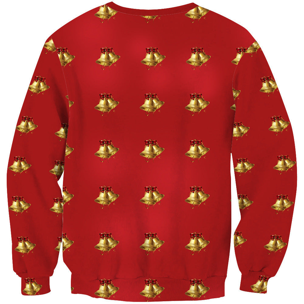 Unisex 3D Elk Print Christmas Sweatshirt