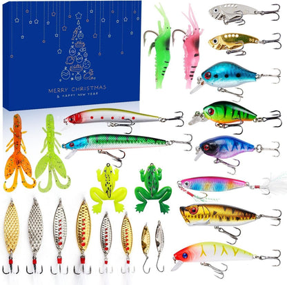 24 Days Christmas Countdown Fish Tackle Set