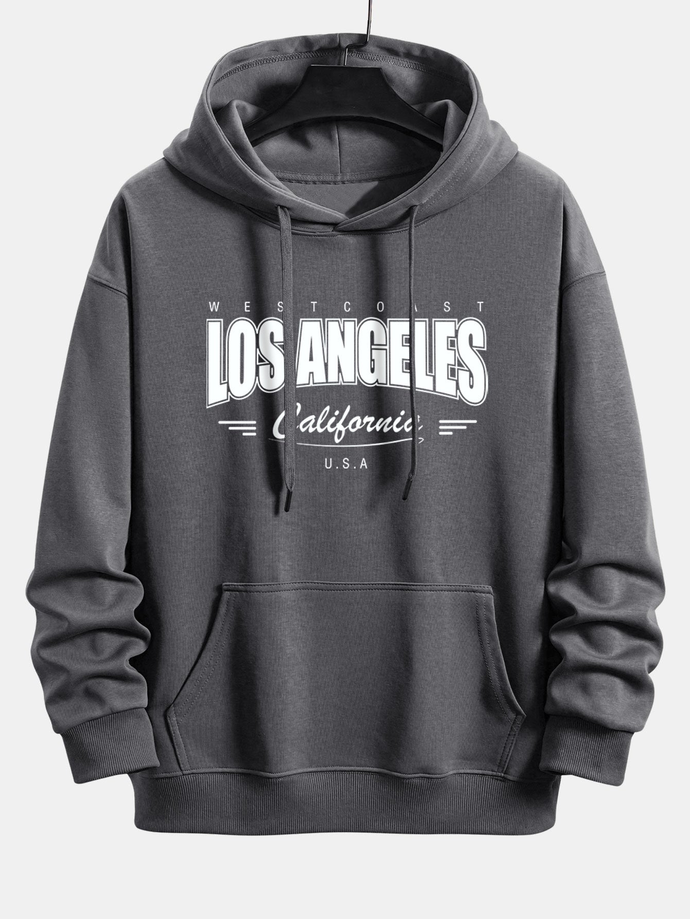 Los Angeles Print Relax Fit Hoodie & Jogging Pants Set