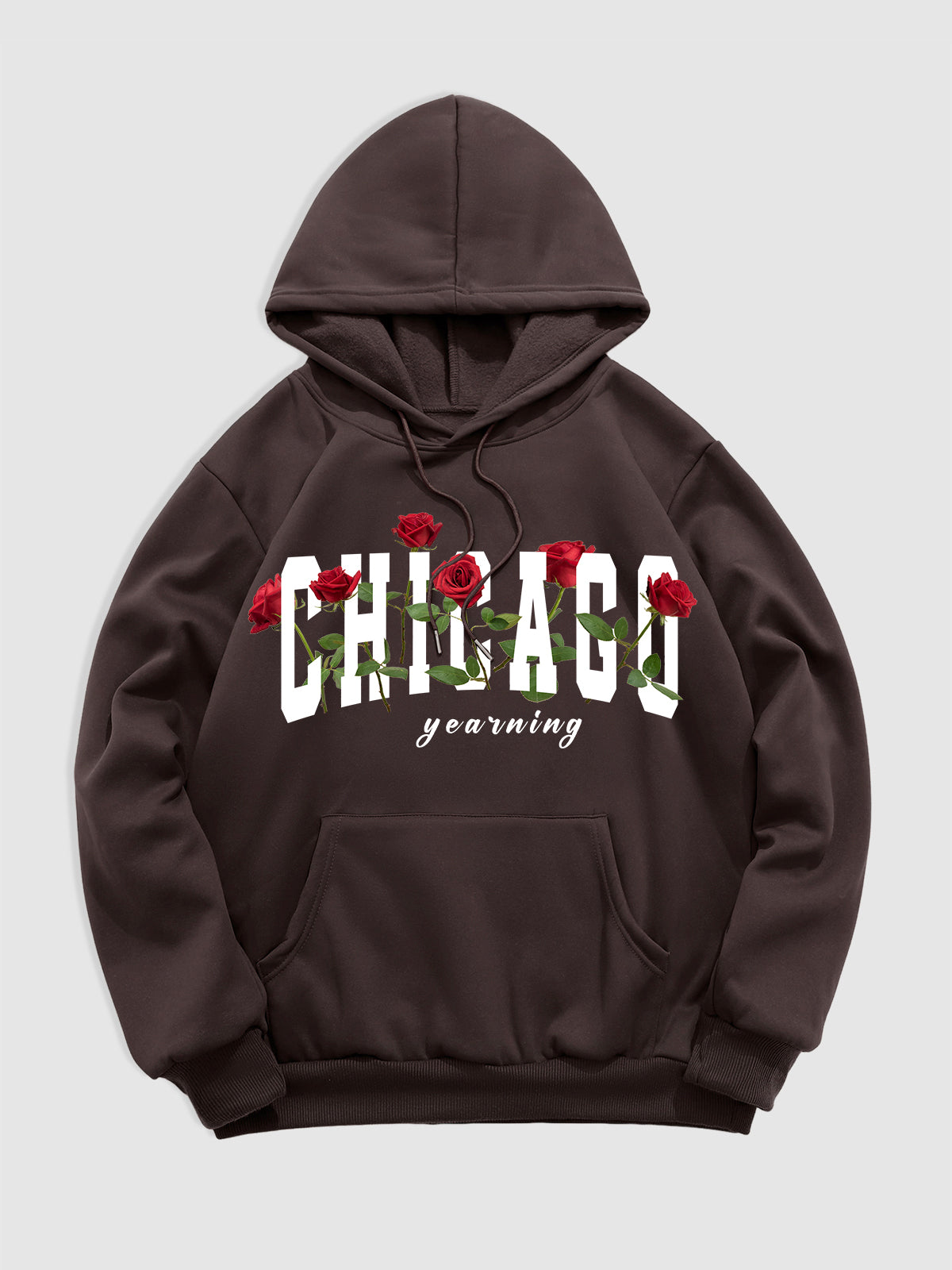 Men's "Chicago" Rose Pattern Print hoodie