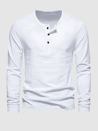 Men's Solid Color Basic Base Layer T-Shirt.