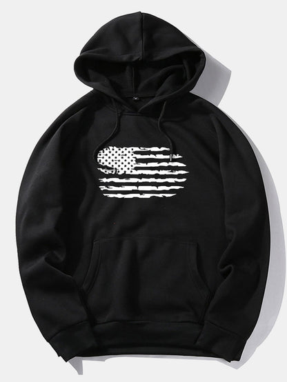 American Flag Print Hoodie