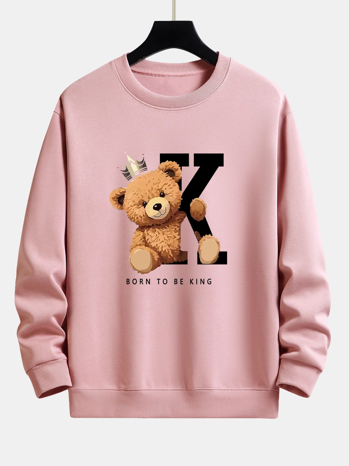 Crown King Bear Print Relax Fit Sweatshirt