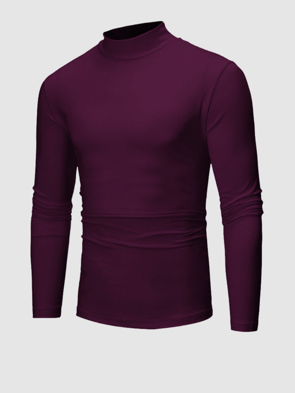 Unisex Solid Color Lightweight Fleece Skin-friendly Basic Pullover T-shirt