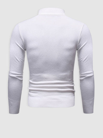 Men's Basic Solid Turtleneck Sweater