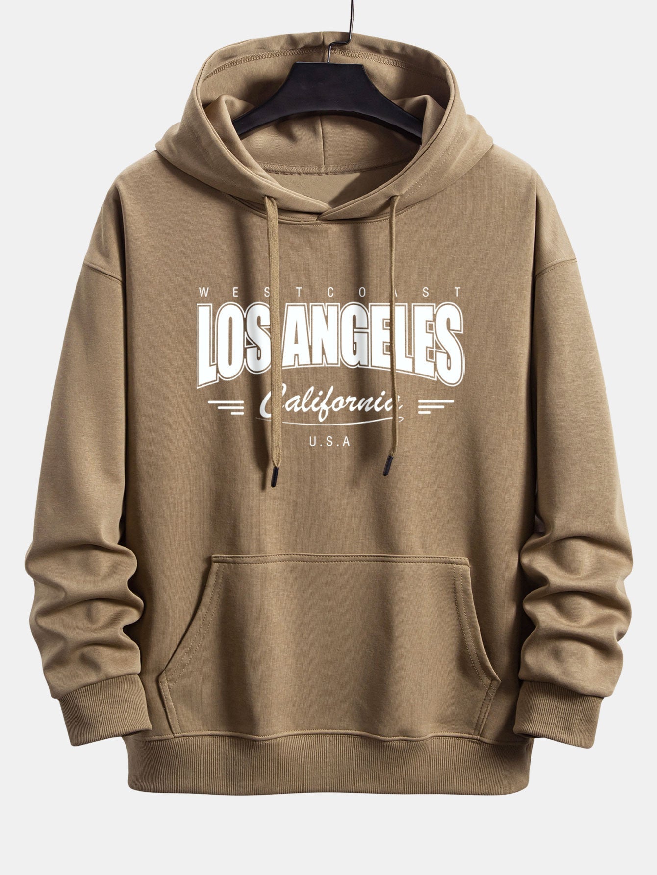 Los Angeles Print Relax Fit Hoodie & Jogging Pants Set