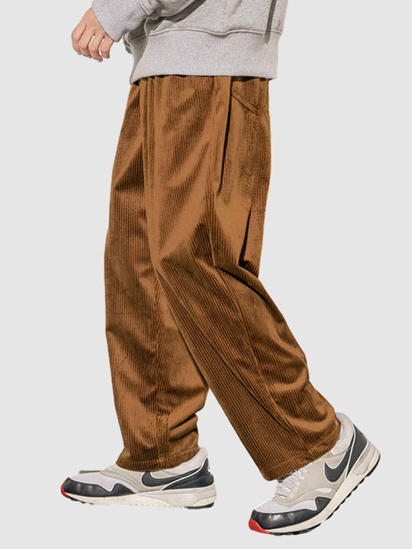 Men's Corduroy Loose Cargo Casual Pants