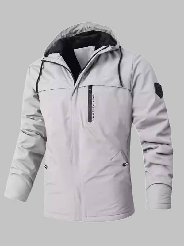 Men's fleece casual hooded outdoor jacket