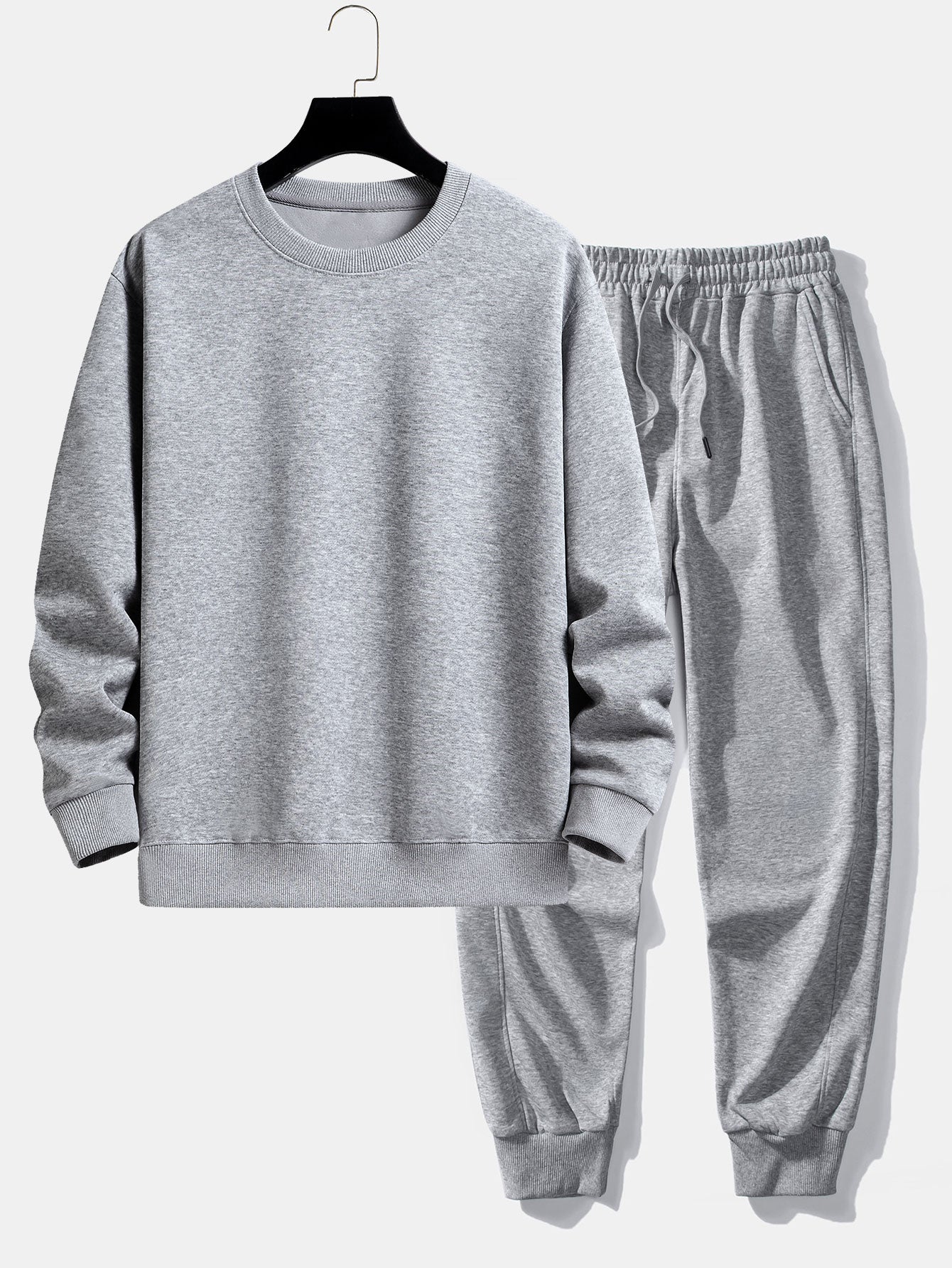 Basic Relax Fit Crew Neck Sweatshirt & Jogging Pants