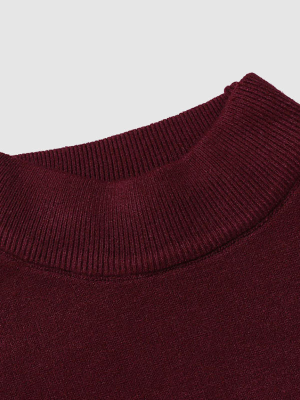 Men's Basic Solid Turtleneck Sweater