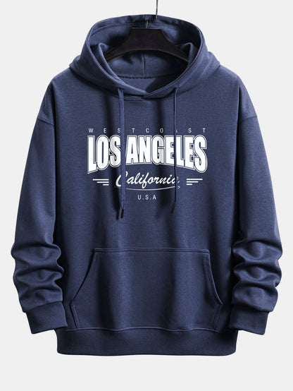 Los Angeles Print Relax Fit Hoodie & Jogging Pants Set