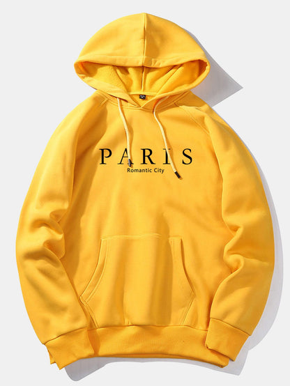 Paris Slogan Print Hoodie