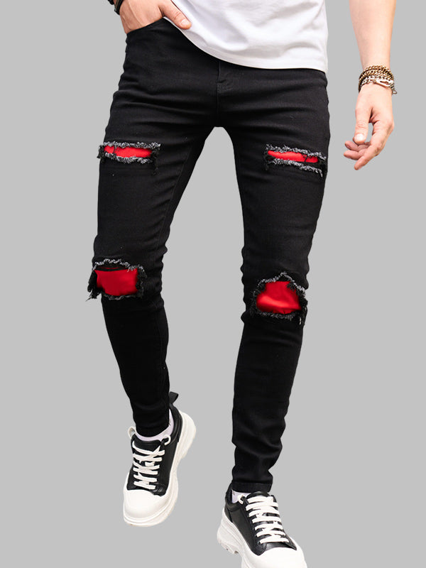 Men's ripped contrast denim  Jeans