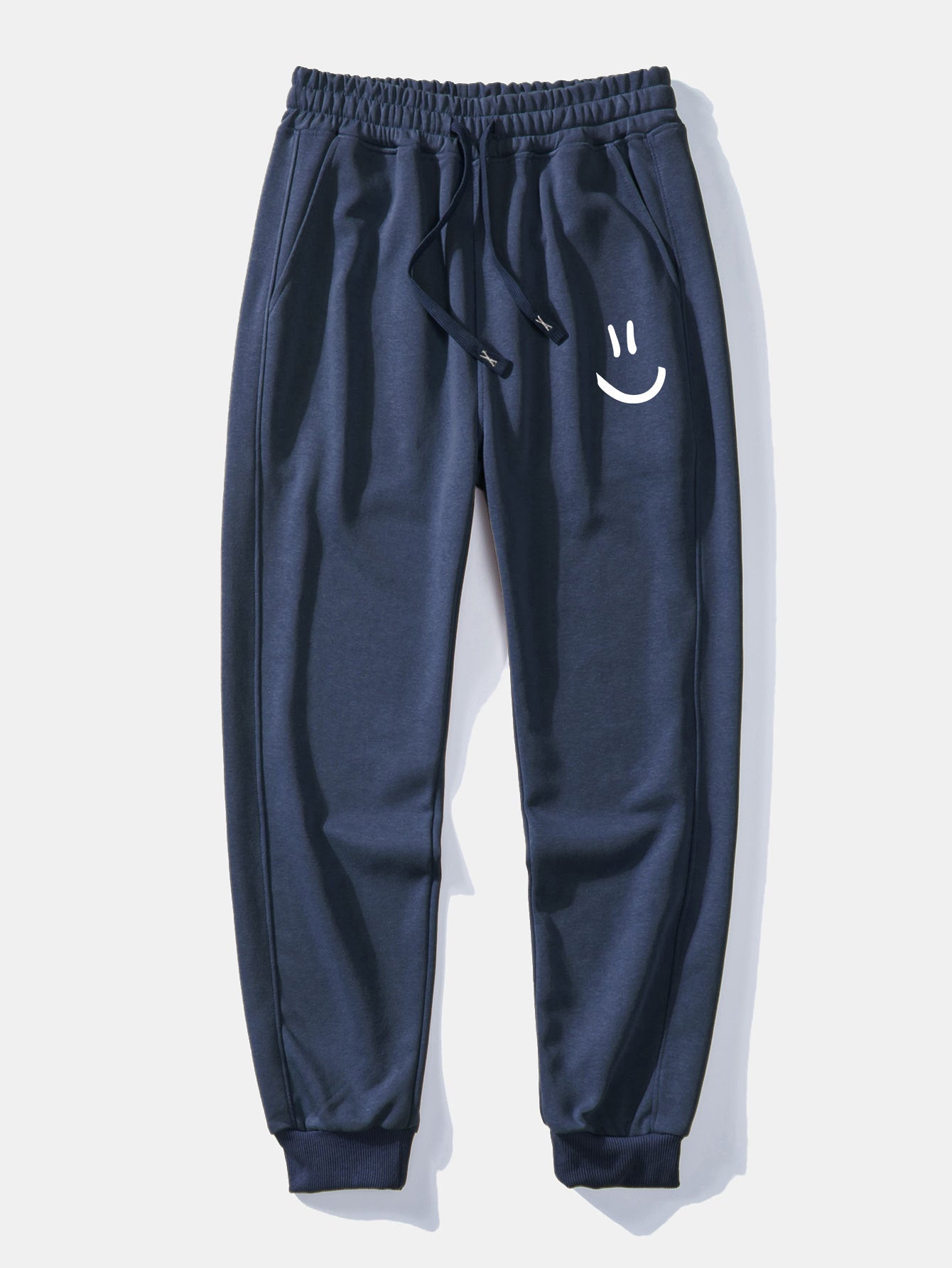 Smiley Face Print Relax Fit Hoodie & Jogging Pants