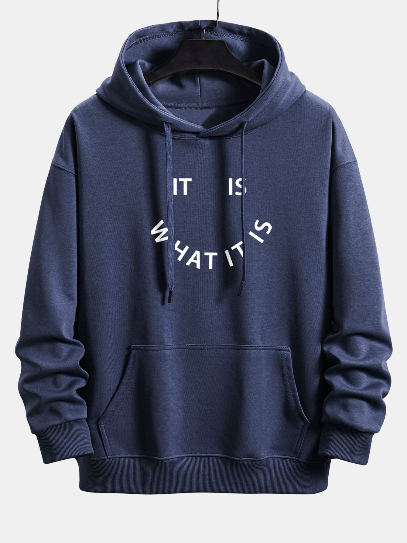 It Is What It Is Print Relax Fit Hoodie & Jogging Pants