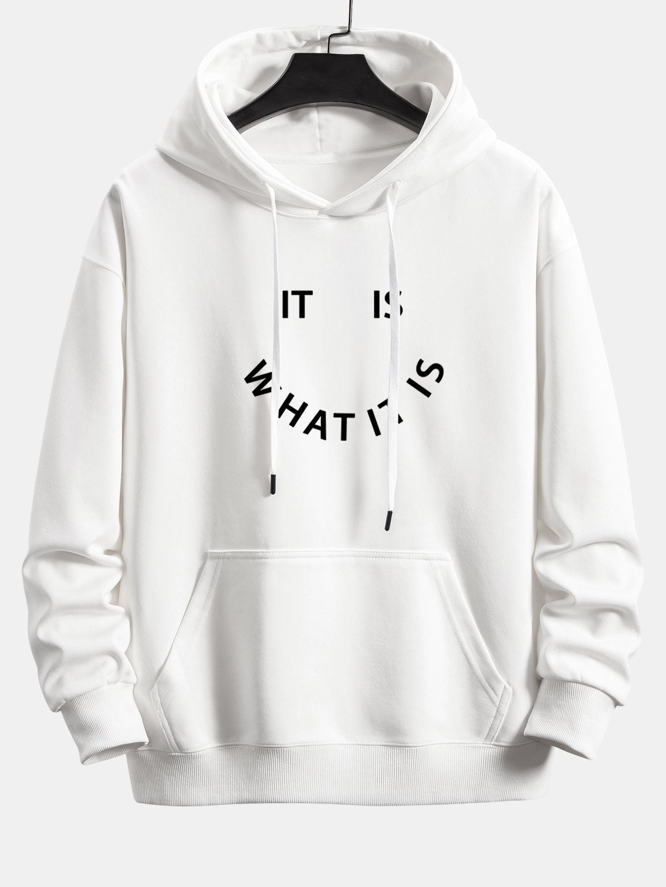 It Is What It Is Print Relax Fit Hoodie & Jogging Pants