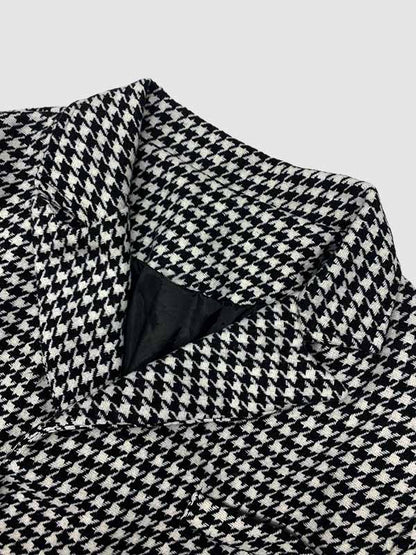 Men's Houndstooth Versatile Casual Button Blazer