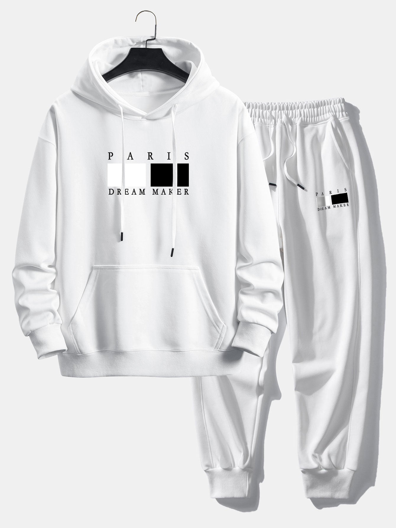 Paris Dream Maker Print Relax Fit Hoodie & Jogging Pants Set