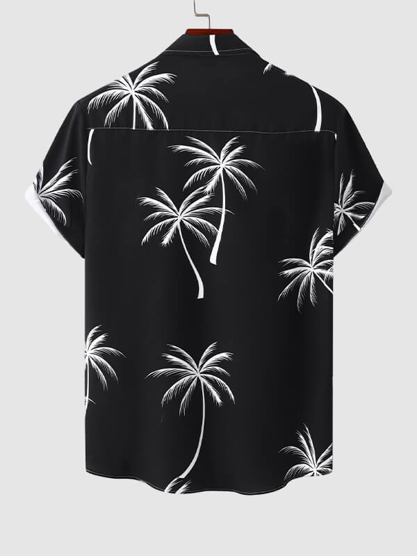 Men's Hawaiian Floral Print Resort Short Sleeve Shirt