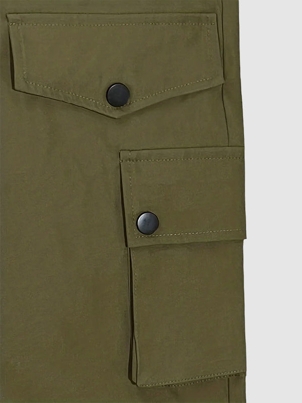 Men's Multi-Pocket Elastic Waist Casual Work Pants