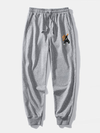 Cool Bear Print Relax Fit Crew Neck Sweatshirt & Jogging Pants Set