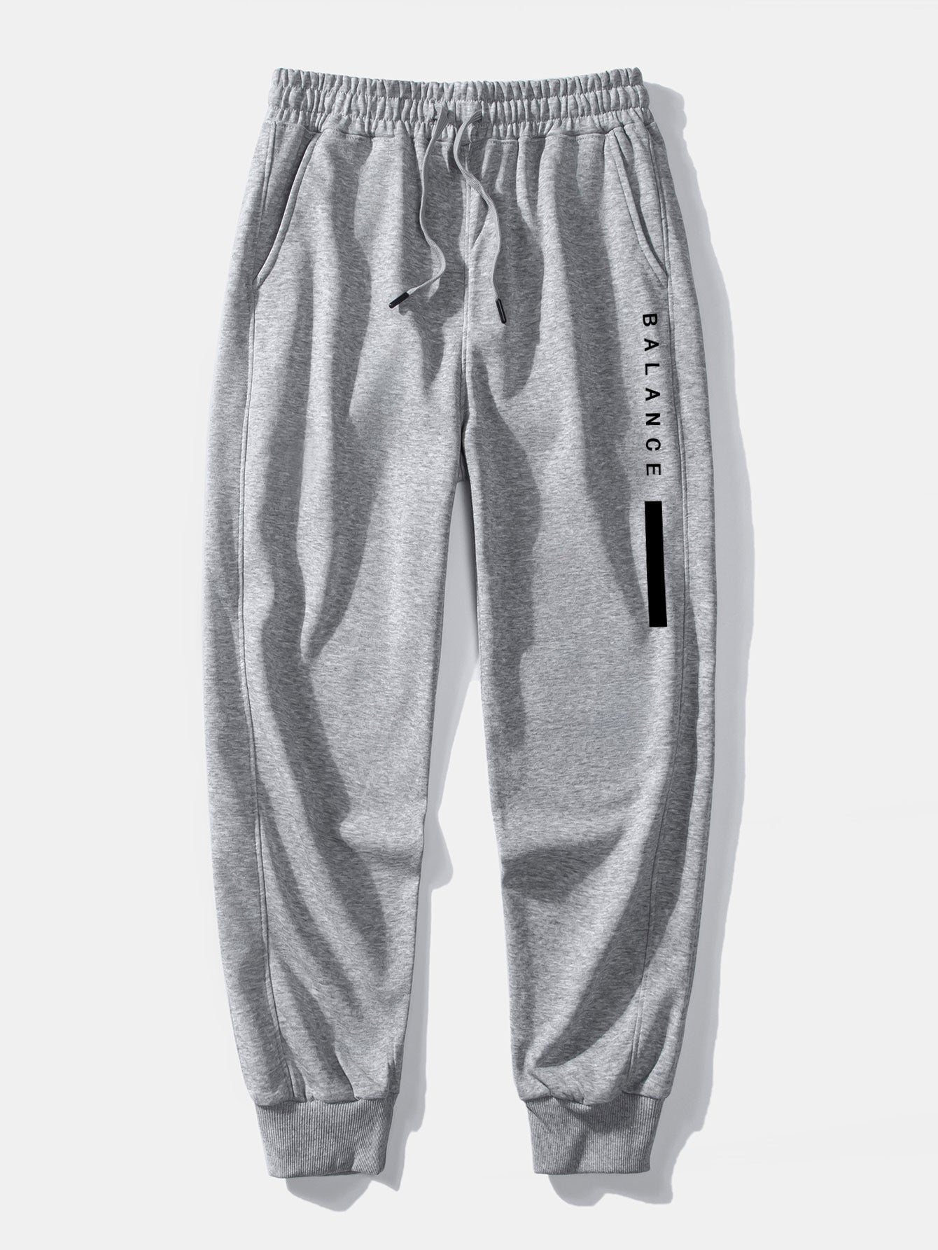 Balance Stripe Print Relax Fit Crew Neck Sweatshirt & Jogging Pants Set