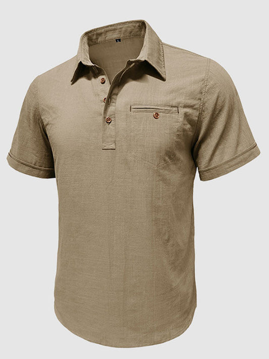 Men's Hawaiian beach casual lapel short-sleeved polo