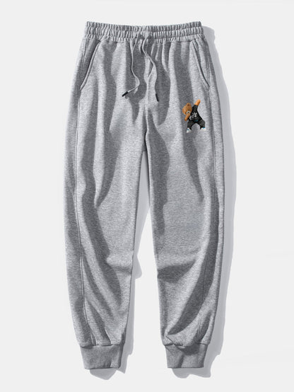 Cool Bear Print Relax Fit Hoodie & Jogging Pants Set