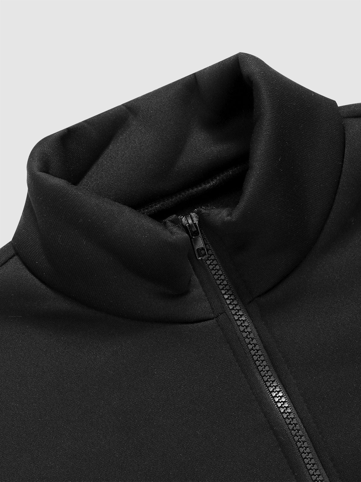 Men's Quarter-Zip Fleece Lined Stand Collar Sports Sweatshirt