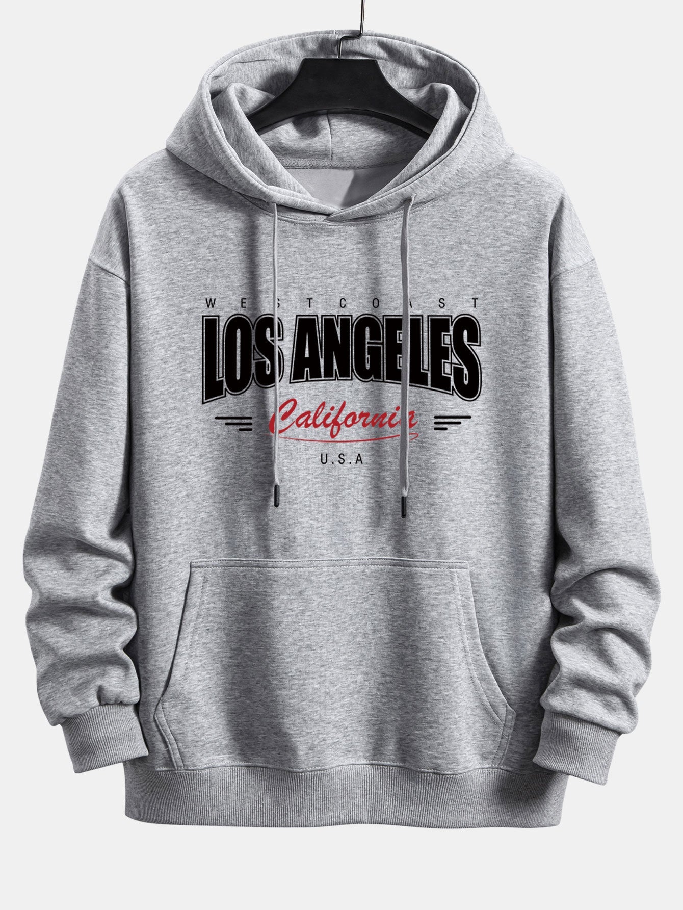 Los Angeles Print Relax Fit Hoodie & Jogging Pants Set