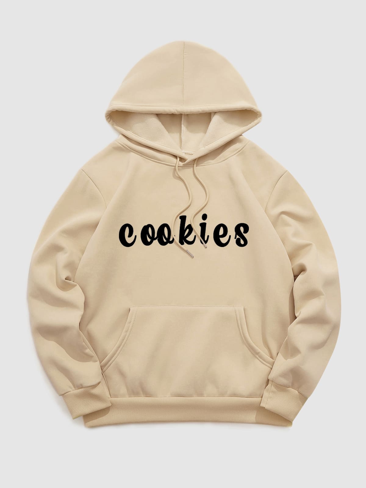 Men's "COOKIES" letter print casual hoodie