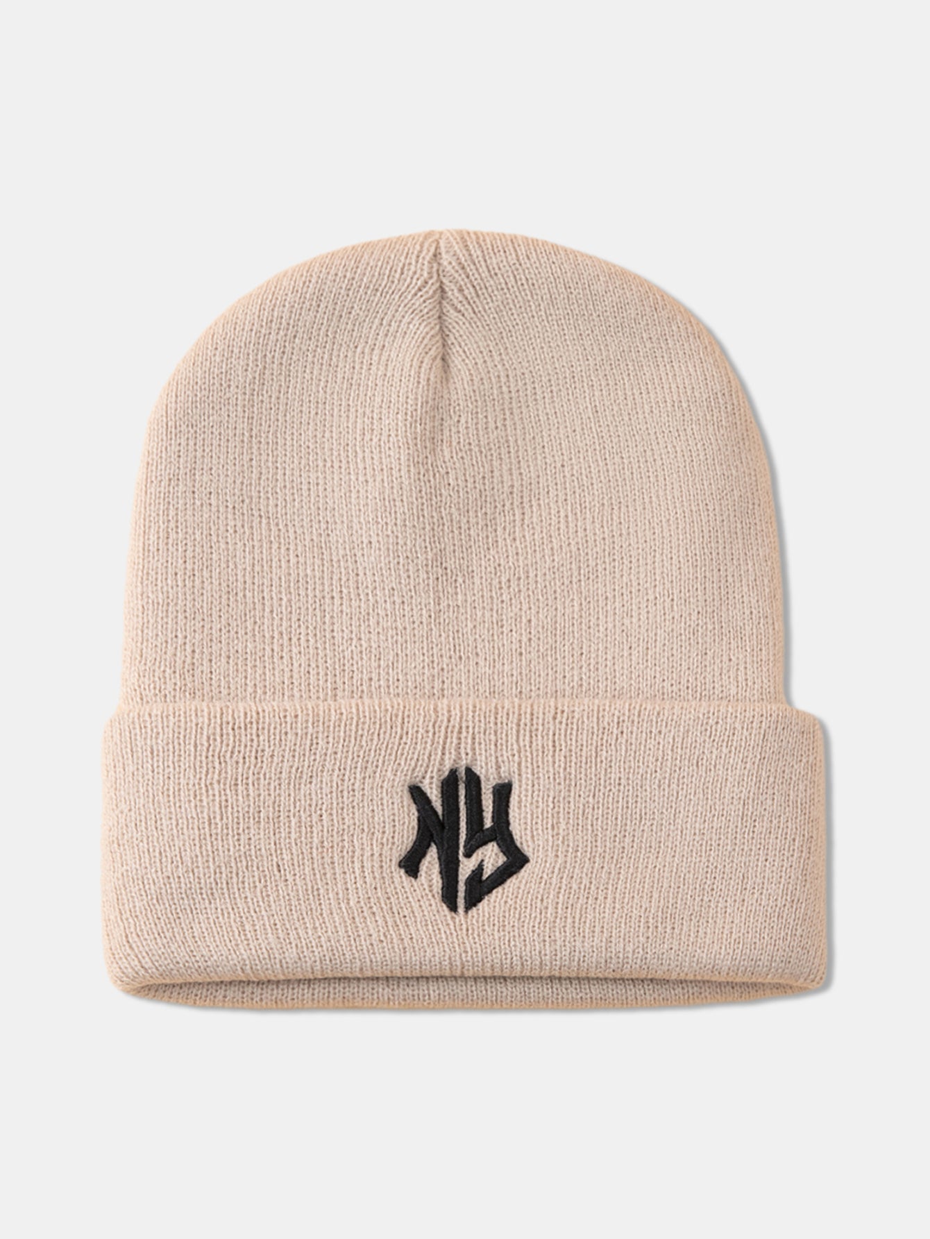 3D NY Letter Embroidery Pattern Casual Versatile Knitted Hat