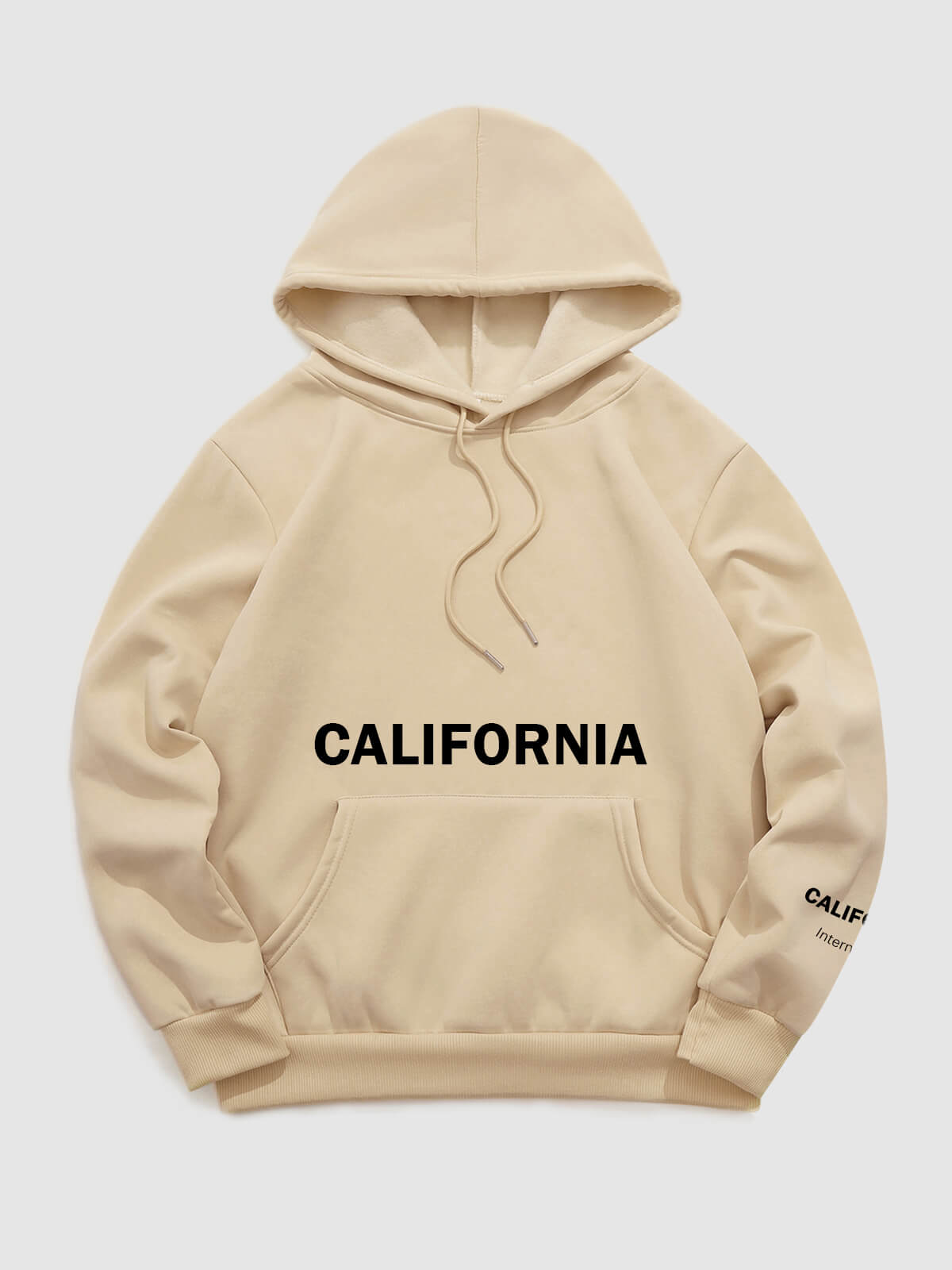 Men's "CALIFORNIA" letter print casual hoodie