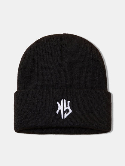 3D NY Letter Embroidery Pattern Casual Versatile Knitted Hat