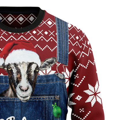 Just A Girl Who Loves Christmas And Goats Ugly Christmas Sweater