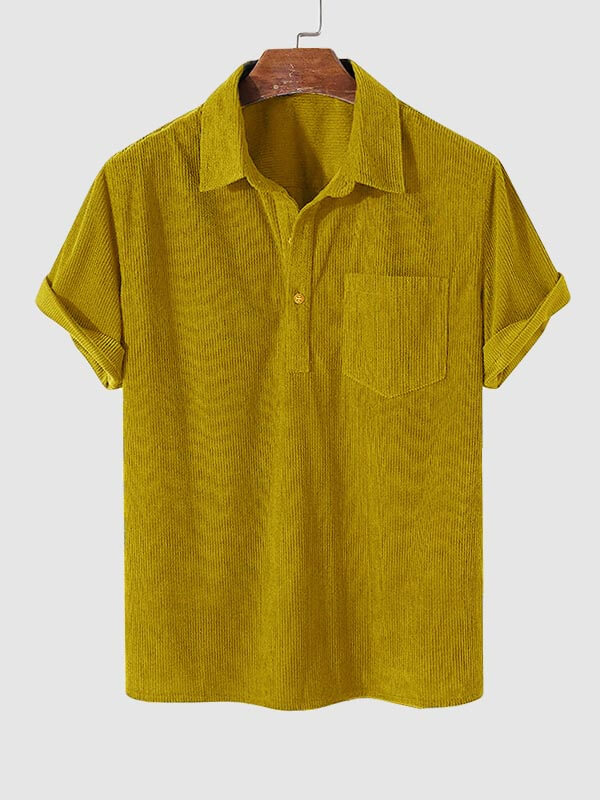 Men's Corduroy Short Sleeve Shirt