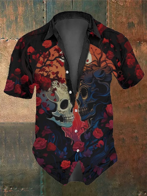 Men's Skull Faith Vintage Short Sleeve Shirt